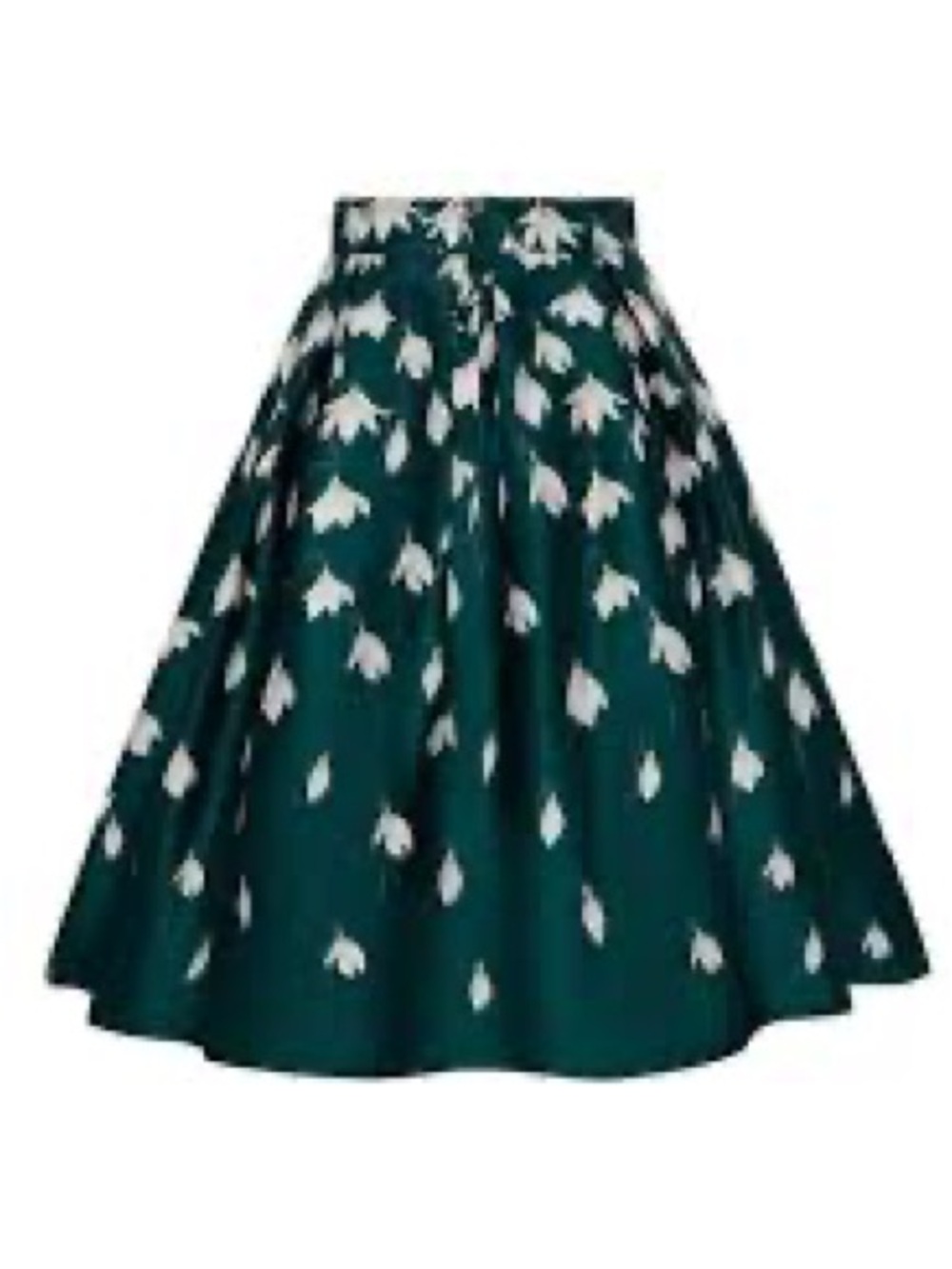 US 22 Dolly and Dotty Green Floral Swing Skirt